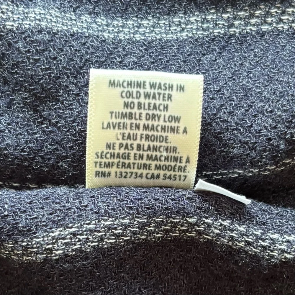 BELLA DAHL Women’s Small Tie Front Sweater Button Down Top Navy Blue P2P 20” - Picture 8 of 12